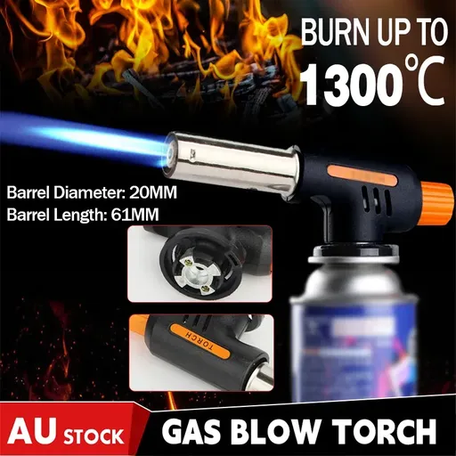 Butane Gas Torch Blow Torch Iron Welding Soldering Fire Lighter Frame Gun Bbq