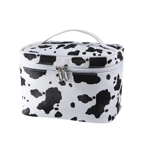Makeup Bag Portable Travel Cosmetic Bag for Women, Beauty Zipper Makeup Organizer PU Leather Washable Waterproof