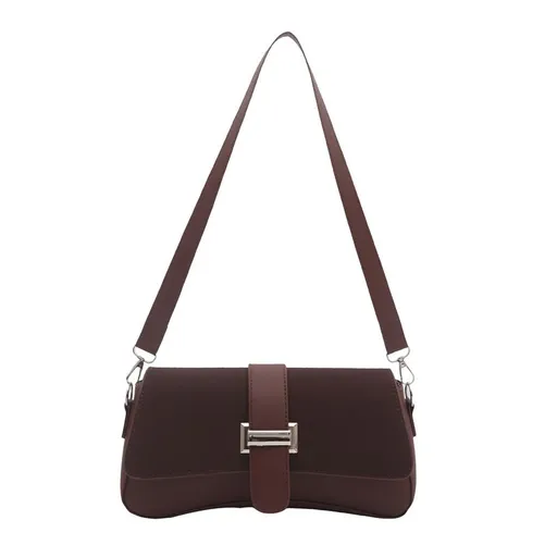 Baguette Underarm Bag Retro Crossbody Bag Coffee Color Small Fashion Handbag