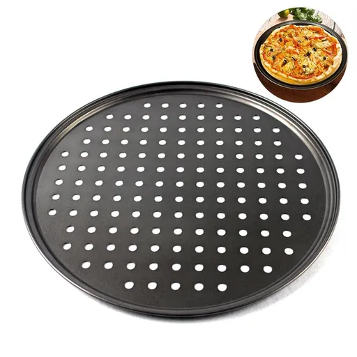 Non Stick Pizza Pan Pizza Tray Round Pizza Baking Tray Strong Baking Tool