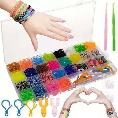 1500 rubber bands DIY loom bands kit, Multicolor