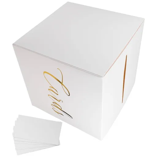 1Set White Wedding Money Box Paper Envelope Holder for Cards and Reception Decor