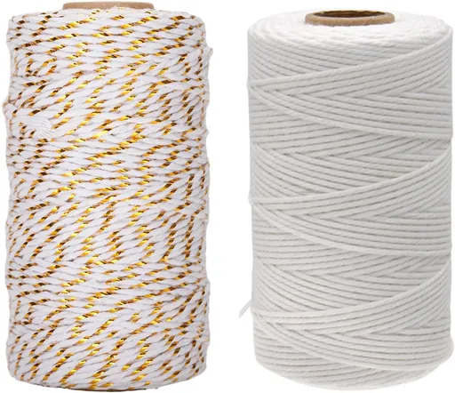 White Twine String and Gold White Twine String