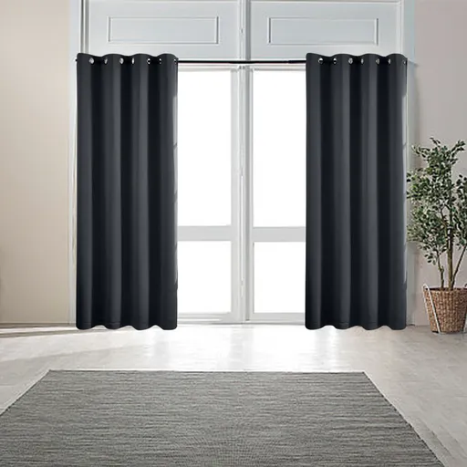 RV Camper Door Window Curtains, Blackout Privacy Curtains, Drapes for Bathroom Bedroom Kitchen, Portable Travel Trailer Small Window Decor, Short Blackout Curtain Black