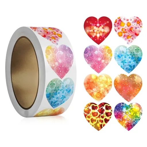 Valentines Decorative Label Sticker 2.5cm Easy to Use for Party Wedding Expressing Love in Various Occasions