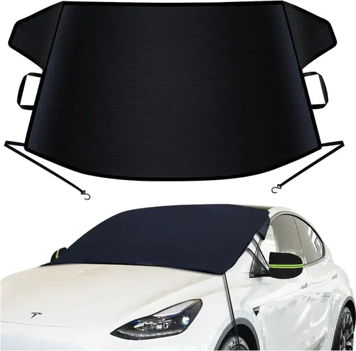 Car Windshield Cover for Ice and Snow Upgraded 600D Oxford Fabric Winter Windshield Covers for Ice Removal Winter Car Accessories for Windshield Protection Standard (75 x 42 Inches)