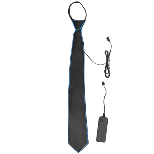 LED Necktie Lighting Modes Adjustable Polyester Key Switch Light Up Neck Tie for Carnival Music Festival Party