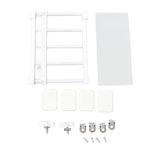 Tension Rod Shelf 14.2 Inch Width Nail Free Expandable Storage Rack for Cabinet Wardrobe 38 to 55cm /15 to 21.7in