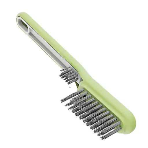 2 In 1 Liquid Filled Crevice Brush Hard Bristle Bathroom Tile Crevice Brush Multifunctional Cleaning Brush Green