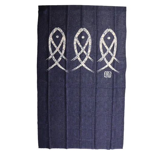 Fish Printed Doorway Room Door Curtains Divider Blind Living Room Kitchen Decor