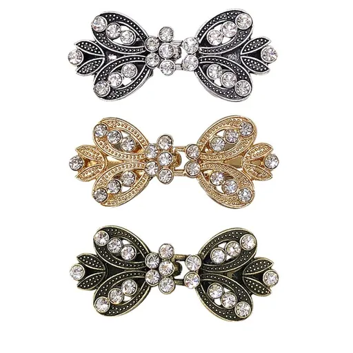 3pcs women's Vintage diamond Cardigan Collar Clip Shawl cape buckle Can be used as dress tightening clip sweater accessories