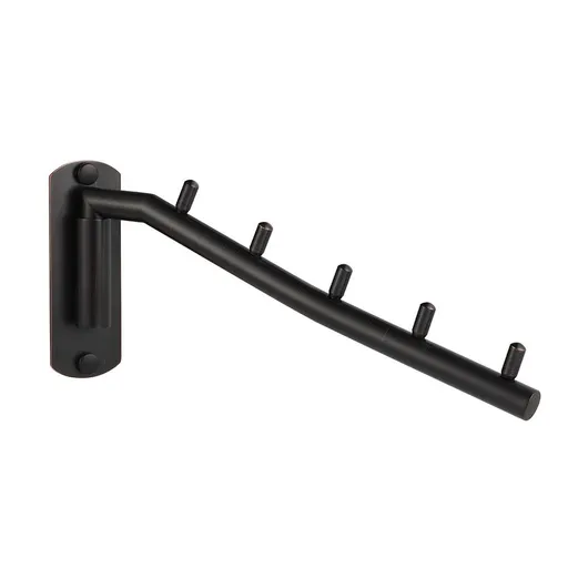 Folding Clothes Hanger Rack,Stainless Steel Swing Arm Hook Holder, Clothing Hanging System Drying Closet Storage Organizer Matte