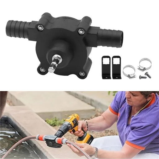 Portable Electric Drill Water Pump, Sleek Compact Design with Universal Compatibility, Durable Self-Priming Utility Pump for Home DIY Improvements and Liquid Transfer
