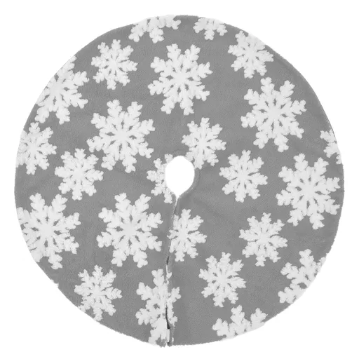 Christmas Tree Skirt Cute Snowflake Patterns Reused Beautiful Practical Christmas Tree Decorations for Decor Background78cm
