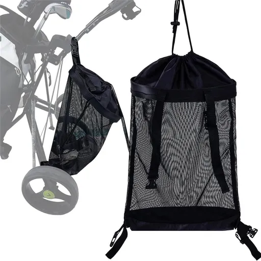 Golf Push Cart Storage Bag and Organizer - Mesh Closure Net Accessories for Cart, Extension Storage Bag,Closure Push Cart Net Mesh Accessories（only bag）