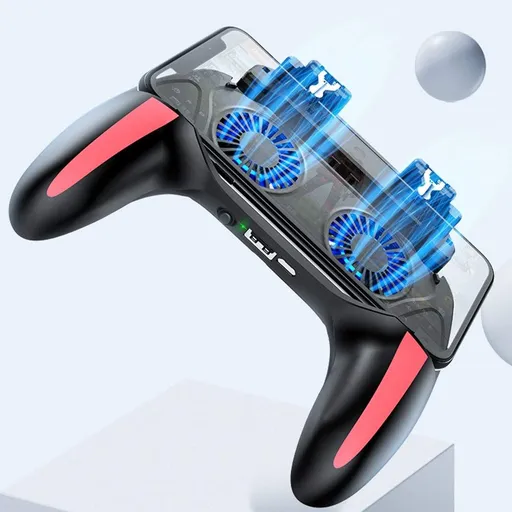 Mobile Phone Gamepad, Game Controller, Mobile Game Controller with Dual Cooling Fans,Suitable for 4.7-6.5 Inch Mobile Phones