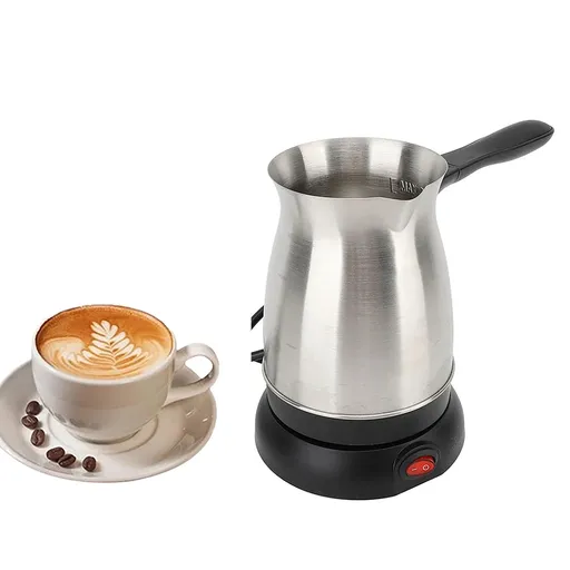 Coffee Maker, Turkish Electric Coffee Maker Machine, Stainless Steel Electric Coffee Pot for Delicious Turkish & Greek Coffee, 600ML,5 to 6 Cup Brewing Capacity,110V US Plug Multicolor