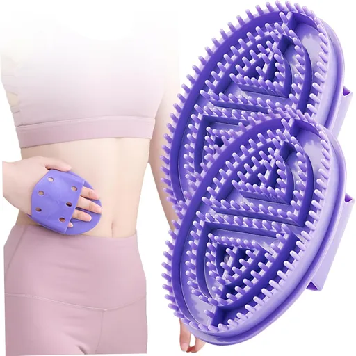 Meridian Massage Brush, 2pcs Non Scratch Soft Rubber Massage Combs, Relaxing Body Massager, Full-Body Relaxation Tool for Anti Cellulite Slimming Conditioning
