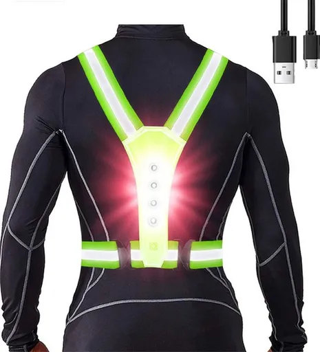 Reflective Vest LED High Quality USB Rechargeable One Size