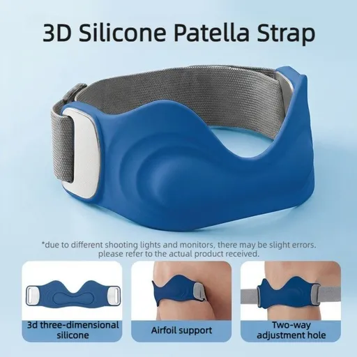 3D Stereo Silicone Patella Strap Adjustable Sports Knee Support Anti-Slip Shock-Absorbing Knee Brace - Blue