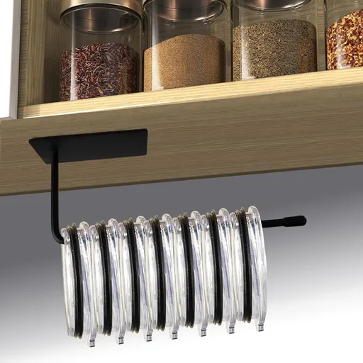 Horizontal Tumbler Lid Organizer Stainless Steel Tumbler Lid Holder Under Cabinet Wall Mounted Cup Lid Organizer Self Tumbler