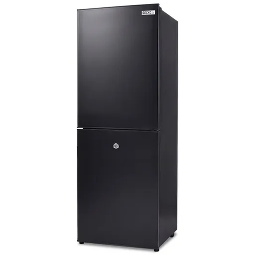GECKO 160L Upright Portable Fridge / Freezer, 12V/24V for Motorhome, Tiny Home, Off-grid and Caravan, Black