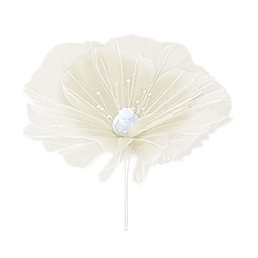 Champagne Artificial Silk Gauze Flower Outdoor Wedding Decoration Exquisite Foldable Artificial Large Flower