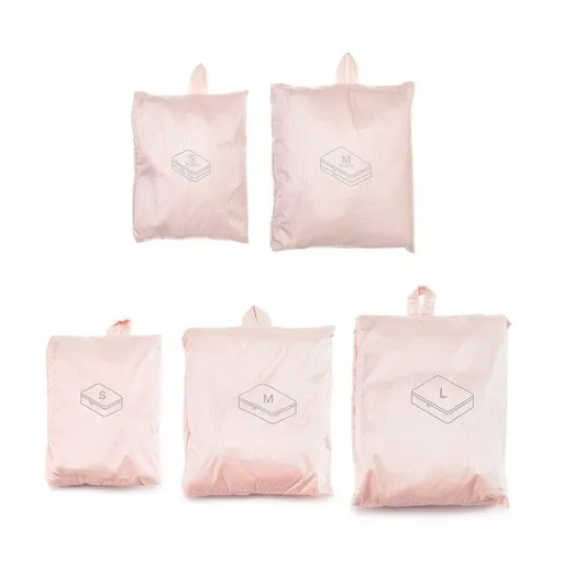Travel Storage Hanging Bag Polyester Home BS8005 light pink (Double layer) s number (about 26 x20x10cm)