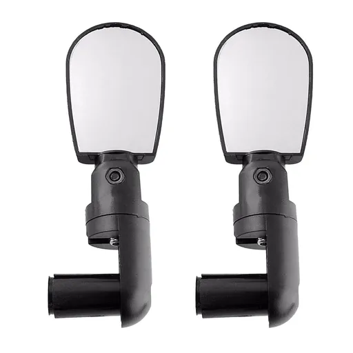 2pcs Universal Handlebar Rearview Mirror 360 Degrees Bike MTB Motorcycle Cycling Handlebar Plug Flexible Rear Mirror (Black) 13.00X8.00X2.50CM Black
