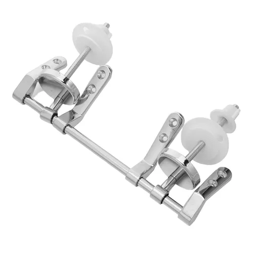 Toilet Seat Hardware Zinc Alloy Hinges Chrome Plated Replacement Parts for Reliable Bathroom Fixtures
