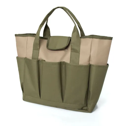 Garden Tool Bag, Gardening Tote With Pockets Canvas Heavy-duty Large Organizer Bag Carrier Gardening Storage Tote for women Men