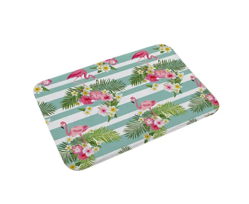 Stylish Flamingo Rug Kitchen Bathroom Anti-slip Doormat Carpet Floor Mat Home Decor