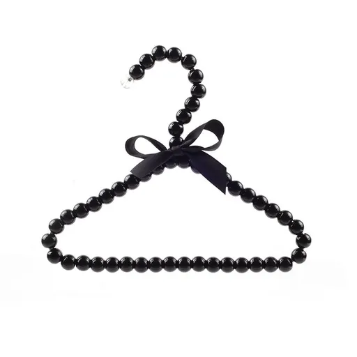 Pet Clothes Hanger CAYJ Pearl Bowknot Black 1 hanger