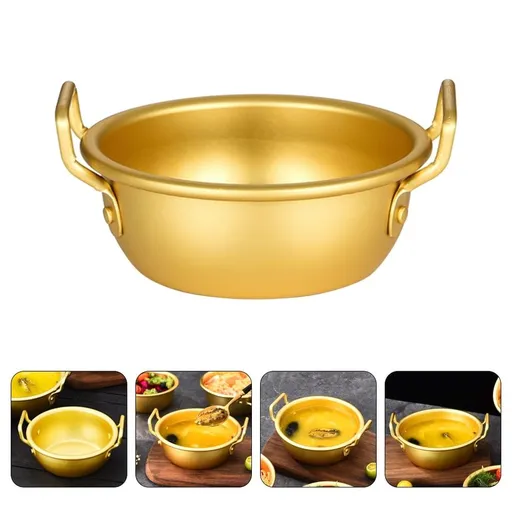 Aluminum Kitchen Bowl Golden - Multi-Functional and Portable for Pets