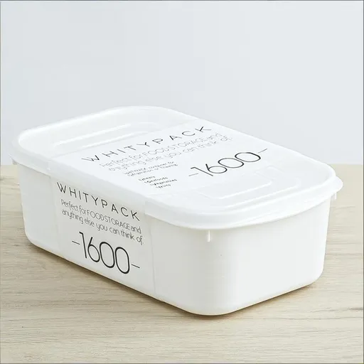 Airtight 1600ml Food Storage Container, 1-Pack – BPA-Free, Freezer & Microwave Safe with Soft-Seal Lid, Stackable for Fridge Organization, Large Capacity for Family Meals, Batch Cooking, and Bulk Storage (White)