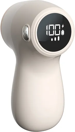 Rechargeable Lint Remover with Display - Lint Remover - Suction and Shave Function - Lint Remover - Type-C Charging - 3 Working Modes & 6-Blade System - Beige