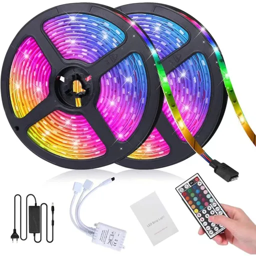 LED Strip 10M, LED Bedroom Rgb LED Strip Light LED Strip For Bedroom 300 LEDs 5050 Rgb Ip65 Waterproof 44 Key Remote