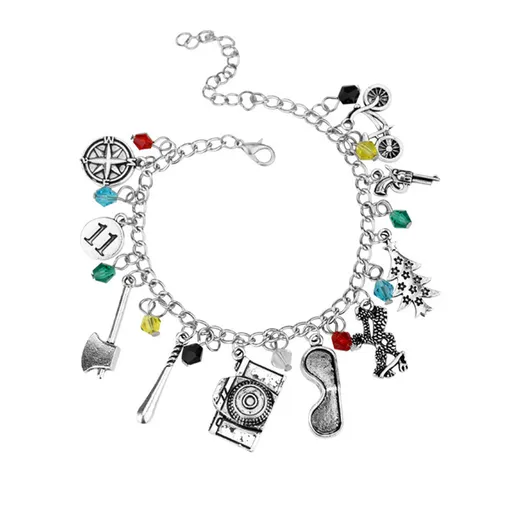 Stranger Things Charm Jewelry Necklace Bracelet Gift for Girls High Quality Silver Tone