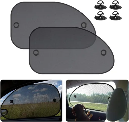 2 Pieces Baby Car Sunshades, UV Protection Rear Side Window Shades for Children, Family Cars and SUVs, 66 x 38 cm