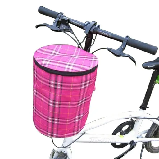 Detachable Bike Bicycle Front Basket(Pink)