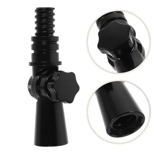 2Pcs Black Extension Pole Swivel Joint Connector Heavy Duty Adjustable Angle Adapter