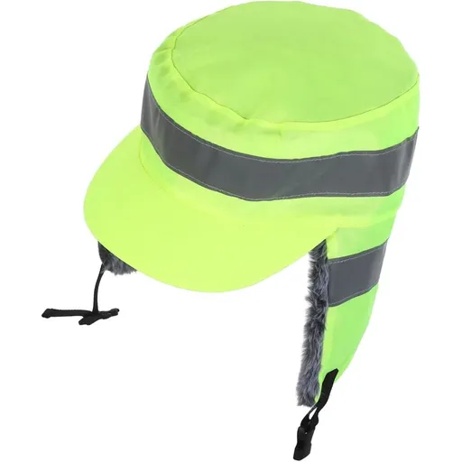 Reflective Trapper Hat 58-60cm Cloth Fleece Winter Cap for Men and Women
