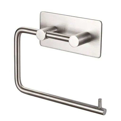 Toilet Paper Holder Wall Mount Self Adhesive, Brushed Stainless Steel Stainless Steel Toilet Paper Holder Hooks Tissue