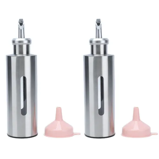 Oil Dispenser Bottle Stainless Steel Easy Refill and Cleaning 290ML