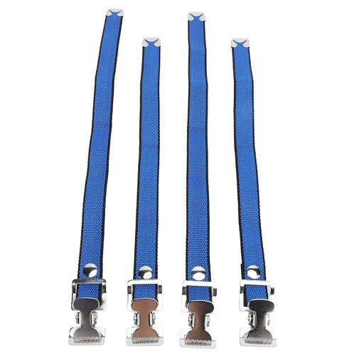 4Pcs Drywall Stilts Straps Flexible Nylon Aluminum Alloy Buckle Adjustable Drywall Foot Band Straps Kit Replacement Part for Stilts Blue