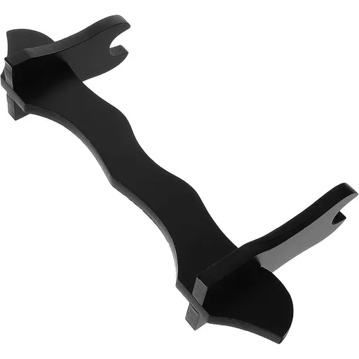 Elegant Rack Desktop Display Stand for Flutes and Rulers Black Density Board