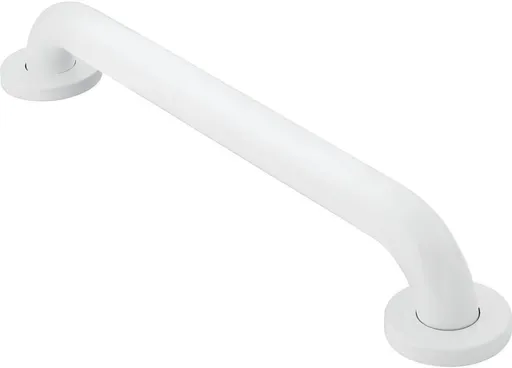 Toilet support rail - bath support - shower support - Grab rail wall support for bathroom, shower, toilet - 40 cm - Wall support - white - metal - Stainless steel