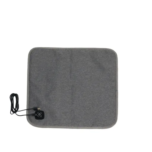 USB-Powered Heated Seat Cushion in Grey Oxford Fabric – Portable Warmth for Office, Car, and Outdoor Camping Chairs, Ideal for Cold Weather Comfort in Autumn and Winter (43×43cm)