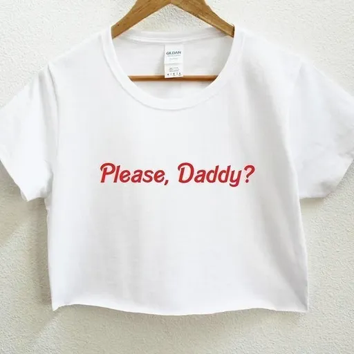 House Of Dasein Daddy Crop Top Ddlg Shirt - White - L