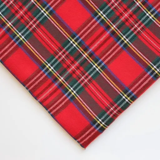polyester woven fabric, plaid fabric, Christmas red green fabric, twill fabric, jacquard check fabric, fabric for bags, fabric for shoes, fabric for hats, fabric for pet decorations, festive fabric, holiday craft fabric, DIY fabric Australia - Red -